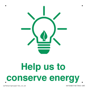 Help us to conserve energy 